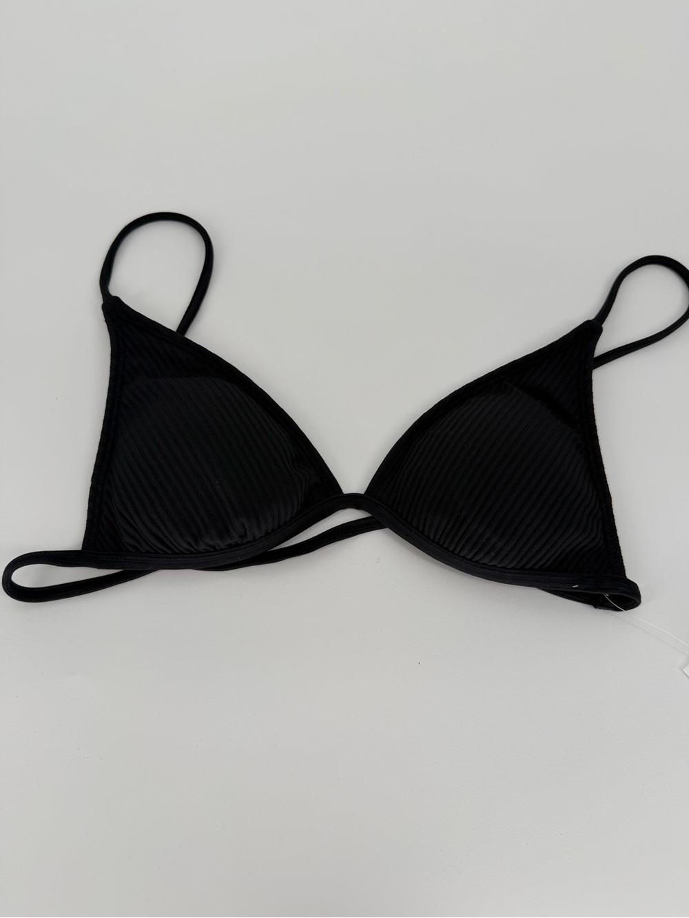 Pacsun Black Ribbed Triangle Bikini Top